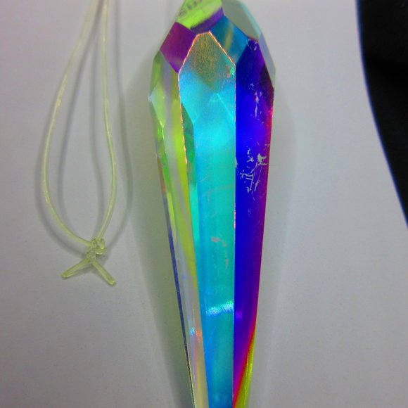 Faceted Glass Chandlier Drop - Picture 3 of 3